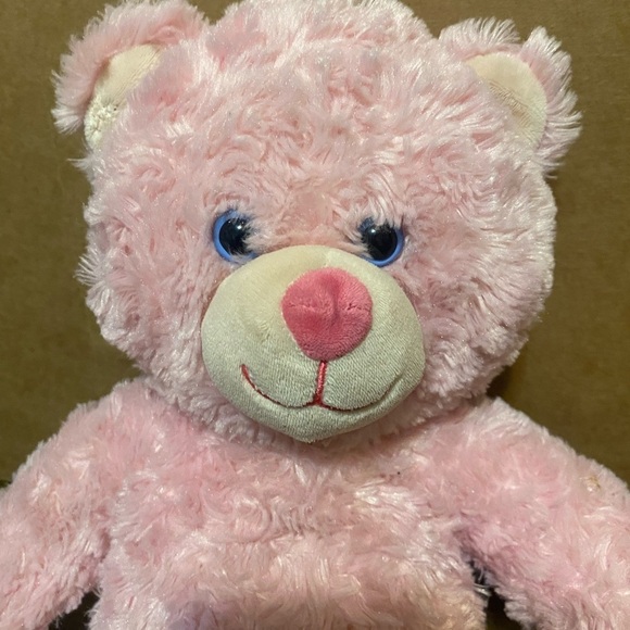 Build A Bear Workshop Plush Fuzzy Pink Bear Stuffed Animal - Picture 3 of 7